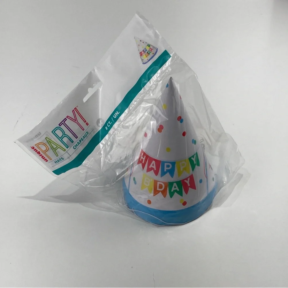 NWT Unique Party Party Supply lot Birthday party hats birthday candles sparklers